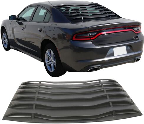 Ikon Motorsports ، Window Counver متوافق مع 2011-2023 Dodge Charger ، نمط V2 ، خلف ورباع الجانبية كوافيس in Saudi Arabia