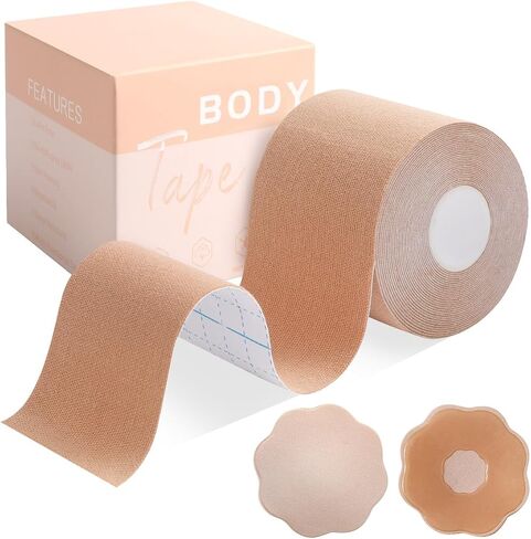 Okela Boob Tape - Breast Lift Tape for Large Breast,Body Tape for Breast Lift w 2 Pcs Breast Petal Adhesive Bra in Saudi Arabia