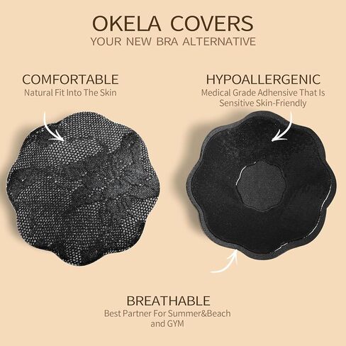 Okela Boob Tape - Breast Lift Tape for Large Breast,Body Tape for Breast Lift w 2 Pcs Breast Petal Adhesive Bra in Saudi Arabia