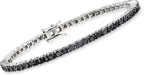 Ross-Simons 5.00 ct. t.w. Black Diamond Tennis Bracelet in Sterling Silver in Saudi Arabia