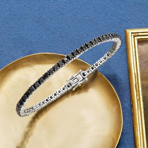 Ross-Simons 5.00 ct. t.w. Black Diamond Tennis Bracelet in Sterling Silver in Saudi Arabia