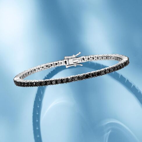 Ross-Simons 5.00 ct. t.w. Black Diamond Tennis Bracelet in Sterling Silver in Saudi Arabia