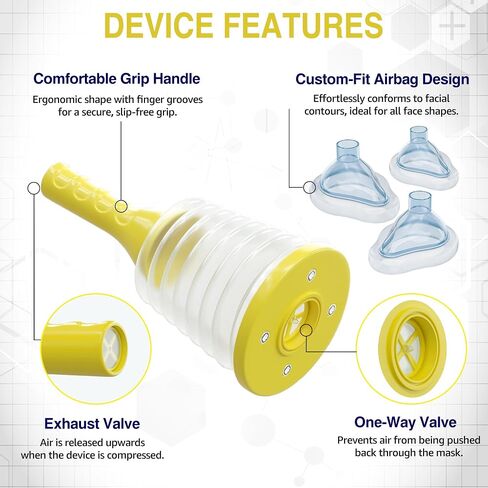 Choking Rescue Device for Kids and Adults, Anti-Choking Device with 3 Mask Sizes, Portable Airway Suction Device - Home Kit in Saudi Arabia