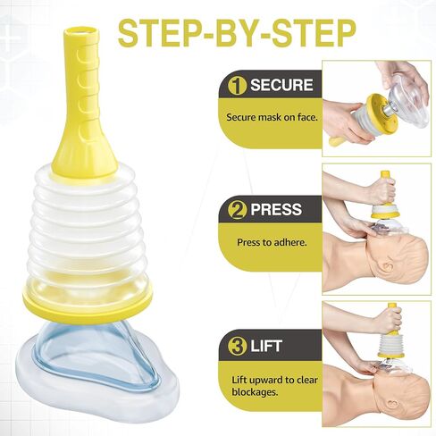 Choking Rescue Device for Kids and Adults, Anti-Choking Device with 3 Mask Sizes, Portable Airway Suction Device - Home Kit in Saudi Arabia
