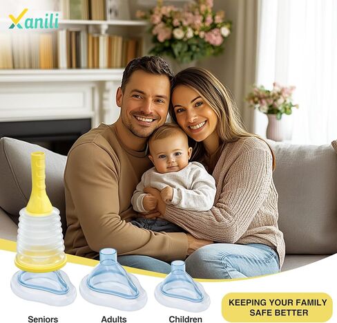Choking Rescue Device for Kids and Adults, Anti-Choking Device with 3 Mask Sizes, Portable Airway Suction Device - Home Kit in Saudi Arabia