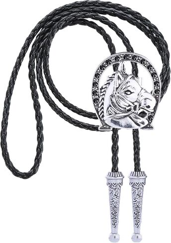 Jeilwiy Horseshoe Bolo Tie for Men Rhinestone Bucking Horse Bolo Tie Women Western Bolero Tie Cowboy Neckties in Kuwait