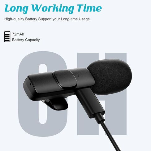 3 in 1 Wireless Microphone for iPhone, Camera, iPhone Mic, USB-C Microphone, Wireless Lavalier Microphone, Professional Mini Microphone with Noise Reduction, Lapel Mic for Video/Vlog/TikTok/YouTube in Saudi Arabia