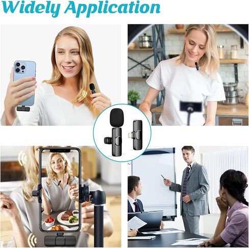 3 in 1 Wireless Microphone for iPhone, Camera, iPhone Mic, USB-C Microphone, Wireless Lavalier Microphone, Professional Mini Microphone with Noise Reduction, Lapel Mic for Video/Vlog/TikTok/YouTube in Saudi Arabia