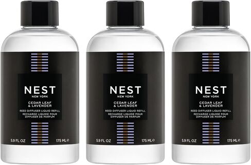 NEST New York Reed Diffuser Liquid Refill Bundle, Bamboo - Includes Three 5.9 fl oz Refill Bottles in Saudi Arabia