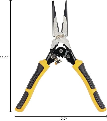 DEWALT DWHT70277 Compound Action Long Nose Pliers 9 Inch , Black in Saudi Arabia