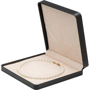 صندوق هدايا مخملي كبير من البولي يوريثان لعرض المجوهرات وقلادة من اللؤلؤ (أسود) in Kuwait