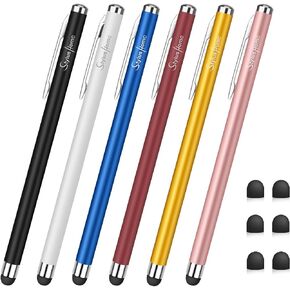 أقلام لمس لشاشات اللمس، StylusHome 6 عبوات قلم ذو سعة عالية الدقة لأجهزة iPad iPhone والأجهزة اللوحية Samsung Galaxy جميع أجهزة شاشات اللمس العالمية in Kuwait