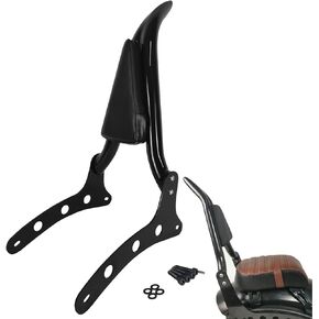 Motorcycle Backrest Sissy Bar Passenger Back Rest Pad Compatible for Indian Scout Bobber 2018-2023, Rogue 22-23 (21" Height, Black)