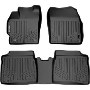 MAXLINER Floor Mats 2 Row Liner Set Black for 2012-2015 Toyota Prius (No Prius V or C Models)