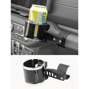 Savadicar 2-in-1 Phone Mount & Drink Holder for 2024+ Jeep Wrangler (JL) & Gladiator (JT) - Effortlessly Store Your Cellphone and Beverage, Interior Accessories, Black in Saudi Arabia