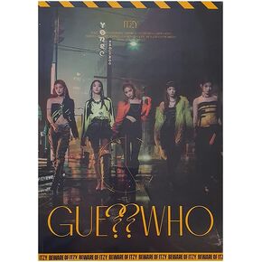 Guess Who Mini Album (Night Version) CD+Photobook+Photocards+Mini Folding Poster+Sticker Pack+Newspaper+(Extra ITZY 6 Photocards)