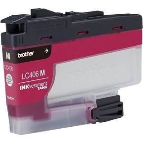 Brother Genuine LC406M Standard Yield Magenta INKvestment Tank Ink Cartridge