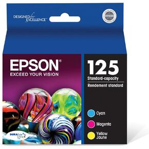 EPSON 125 DURABrite Ultra Ink Standard Capacity Color Combo Pack (T125520-S) Works with Stylus NX-125, NX-127, NX-130, NX-230, NX-420, NX-530, NX-625, WorkForce WF-320, WF-323, WF-325, WF-520