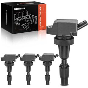 A-Premium 4PCS Ignition Coil Packs Compatible with Hyundai & Kia Vehicles - L4 1.6L Turbocharged - Elantra 2017-2021, Sonata 2015-2018, Tucson 2016-2018, Veloster Kona Forte Forte5 Optima Seltos Soul