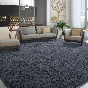 Modern Plush Area Rug 10x14, Ultra Soft Large Faux Fur Area Rug for Bedroom Living Room, Non-Skid Indoor Carpet for Kids Playroom Home Decor