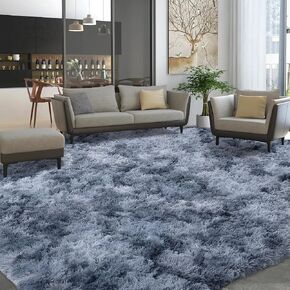 Modern Plush Area Rug 10x14, Ultra Soft Large Faux Fur Area Rug for Bedroom Living Room, Non-Skid Indoor Carpet for Kids Playroom Home Decor in Kuwait