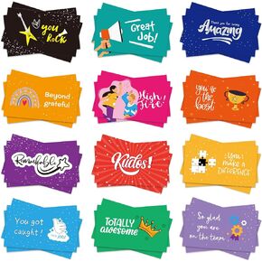 240 Pcs Employee Appreciation Kudos Cards, Thank You Motivational Cards, Blank Backside, Ideal for Business, Teachers, Students, Friends, Family