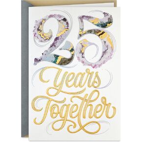 Hallmark 25th Anniversary Card for Couple (Here's to You Two)