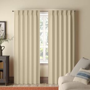 Pinch Pleated Curtains Blackout Thermal Insulated Room Darkening Window Treatments for Patio Door Home/Office Drapes Along with Tiebacks,Hooks & 2 Panels W(26"+26") L84 (Silver,52"x84") in Kuwait
