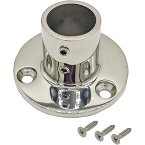 90 Degree Boat Deck Handrail Rail Fitting Round Base 316 Marine Grade Stainless Steel for 1" Tube