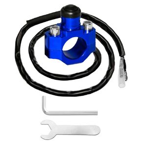 Motorcycle Engine Kill Switch, CNC Universal Stop Start Switch, On Off Switch Button with Mounting Backplate for ATV, Dirt Bike, Scooter, Quad with 22mm Handlebar (Black)