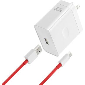 100W for Oneplus 12 12R 11 Charger, Supervooc 80W Warp Charger 65W 30W for Oneplus 10 9 Pro 10T 10R 8T 8 7T 7 Pro Open Nord 2T CE 3 2 Lite N30 N20 N10 9R 6T One Plus Oppo Realme Fast Charge 5ft Cable