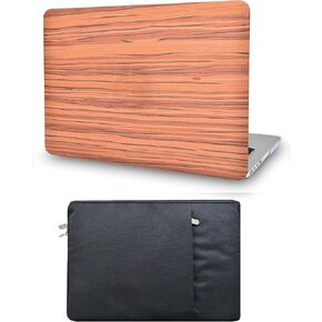 متوافق مع حافظة MacBook Air 13 بوصة 2022 2021 2020 2019 2018 الإصدار A2337 M1 A2179 A1932 شاشة Retina + Touch ID من الجلد الإيطالي الصلب (جلد خشبي 32) in Kuwait