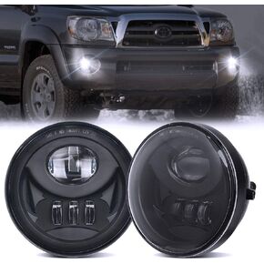 Upgraded LED Fog Lights Assembly for Tacoma,Front Bumper Driving Fog Lamp Compatible with Toyota Tacoma 2005-2011,Solara 2004-2006,Tundra 2007-2013,Sequoia 2008-2015-DOT Approved Assembly
