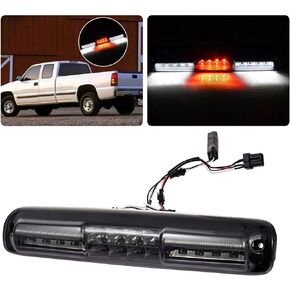 Third 3rd Brake Light Cargo Lamp Fit for 99-06 Chevy Silverado/GMC Sierra 1500 2500 3500 HD, for 07 Silverado/ Sierra 1500 2500 3500 Classic Smoke Lens, High Mount Stop light Rear Center Cab Tail Lamp