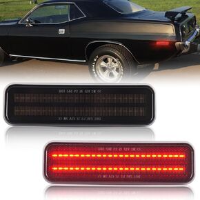 LED Front Side Marker Light Amber Fender Side Marker Light for 1971-1974 Dodge Charger Plymouth Satellite，1981-1993 Dodge D150 D250 D350 W150 W250 W350 Dodge Ramcharger， OEM Front Sidemarker