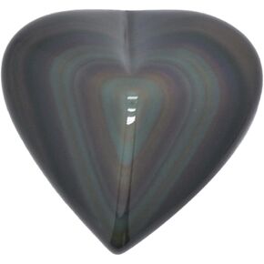 1/2LB Large Rainbow Obsidian LOVE Heart Stone Specimen Collection Pocket Palm Worry Stone