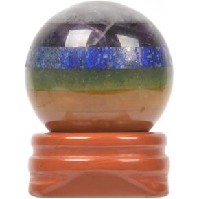 Justinstones Natural Gemstone Egg 7 Chakra Stone Crystal Healing Chakra Meditation Home Office Decor Stone