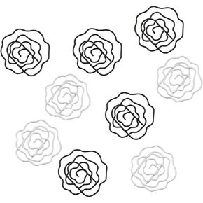 2Boxes 24PCS Office Supply Accessories, Rose Shape Paper Clips, Large Paper Clips Non-Skid Smooth Finish Steel Wire (Black+White) in Saudi Arabia