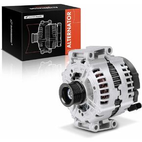 A-Premium Alternator Compatible with Mercedes-Benz C63 AMG 2008-2015, E63 AMG 2007-2011, CLS63 AMG, SL63 AMG, R63 AMG, CLK63 AMG, ML63 AMG, 12V 180A 6-Groove Pulley Clockwise, Replace# 0121715107