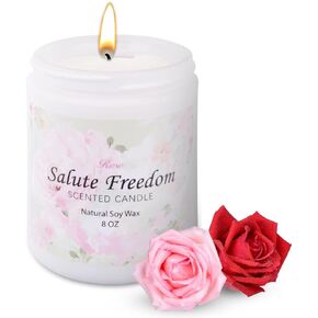 Scented Candles for Home Aromatherapy Candles Gifts Set for Women, Rose Candle,8 oz, 46H Long Lasting Burning Stress Relief Candles for Birthday, Fall,Christmas, Mother's Day,Holiday
