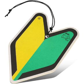 TreeFrog YLWP23 Paper Young Leaf Wakaba Hanging Air Freshener for Home Office Car In-Door, White Peach Scent