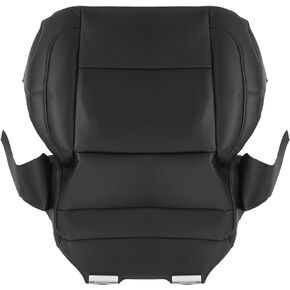 AUTOKAY Driver Bottom Leather Seat Cover for Chevy Silverado SLT SLE Z71 2014-2019, Black