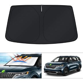KUST Windshield Sun Shade for Kia Carnival Accessories 2022-2024 Window Sunshade Sun Visor Protector Foldable Blocks UV Rays Keep Your Car Cooler