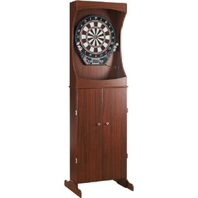 Centerpoint Solid Wood Dartboard Cabinet – Solid Poplar with Dark Cherry Finish