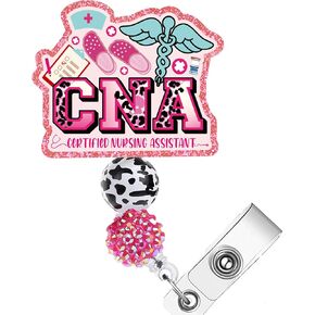 AFRITEE NICU Badge Holder Retractable - 6pcs Labor and Delivery Nurse Gifts Badge Reel, Cute Acrylic ID Badge Reel Retractable Clip for Hospital Medical Assistant Work L&D RN Nurse