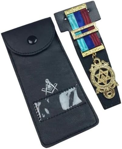 MASONIC JEWELS CASE - BLACK IMITATION LEAHER-SMALL in Saudi Arabia