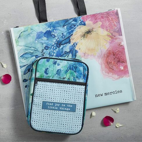 Creative Brands Faithworks - Watercolor Bible Cover with Carry Handle and Front Pocket Gifts of Faith Collection, 7 x 10-Inch, Find Joy in Saudi Arabia