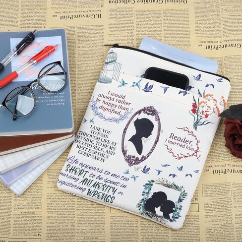 Jane Literary Book Sleeve Thornfield Hall Gifts Literature Reader Gifts Literary Book Cover Librarian Gifts (i Married him) in Saudi Arabia