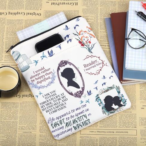 Jane Literary Book Sleeve Thornfield Hall Gifts Literature Reader Gifts Literary Book Cover Librarian Gifts (i Married him) in Saudi Arabia