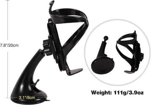 Redcamp SUP Paddle Board Cup Holder, Adjustable Water Bottle Holder with Heavy Duty Suction Cup, Inflatable Stand Up Paddle Board Accessories for Kayaks Canoes Cars Paddleboards in Saudi Arabia